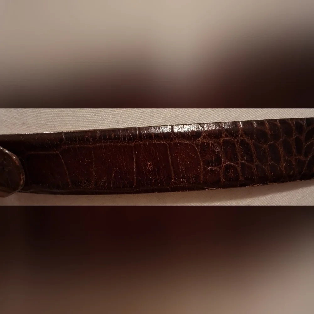 Martin Dingman Mocha Alligator Emboss Leather Casual Business Everyday Belt 45in